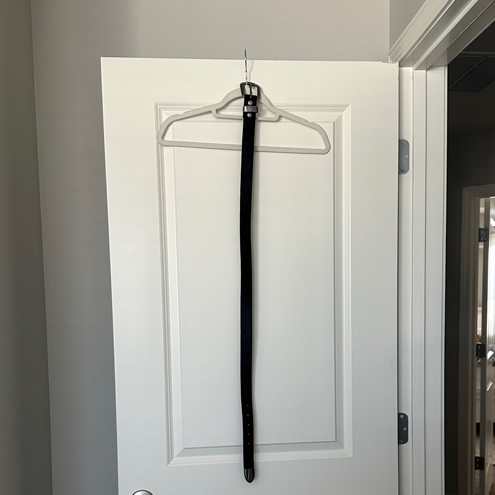 Wrangler Faux Fur Black Leather Belt